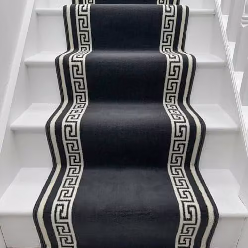 runrug Soft and Durable Stair Runner in Dark Grey, W: 60 cm, L: 480 cm – 2