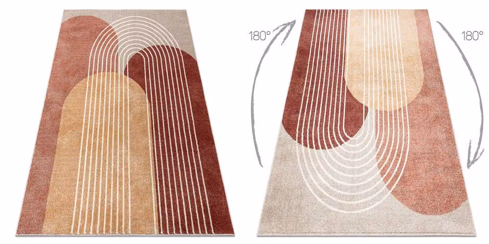 RugsX Fusion Geometric Modern Rug in Beige and Multicolour, W: 180 cm, D: 270 cm – 2