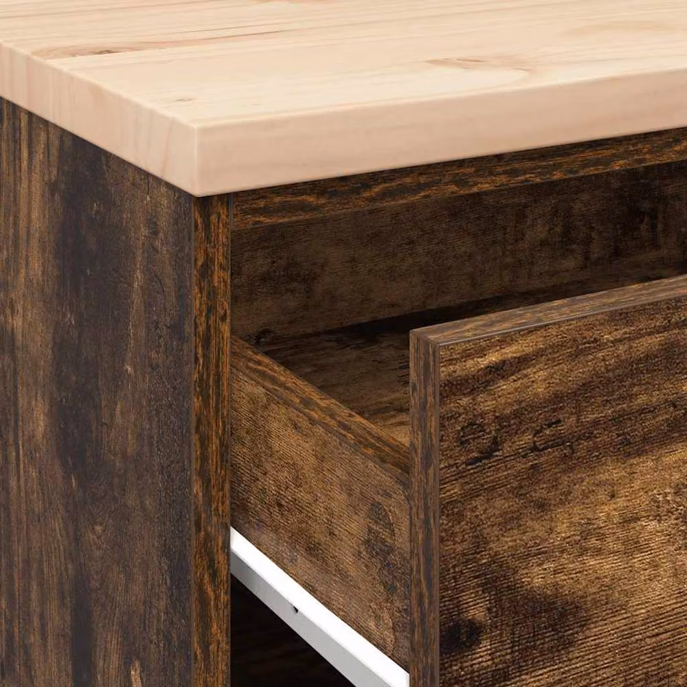 Berkfield Home Garage Storage Cabinet in Smoked Oak Brown, W/D/H: 60 x 51 x 85 cm – 7