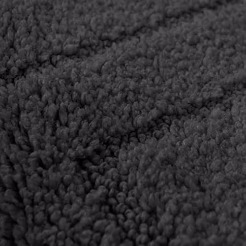 Allure Bath Fashions 2 Piece Non-Slip Microfibre Bath and WC Pedestal Mat Set in Grey – 3
