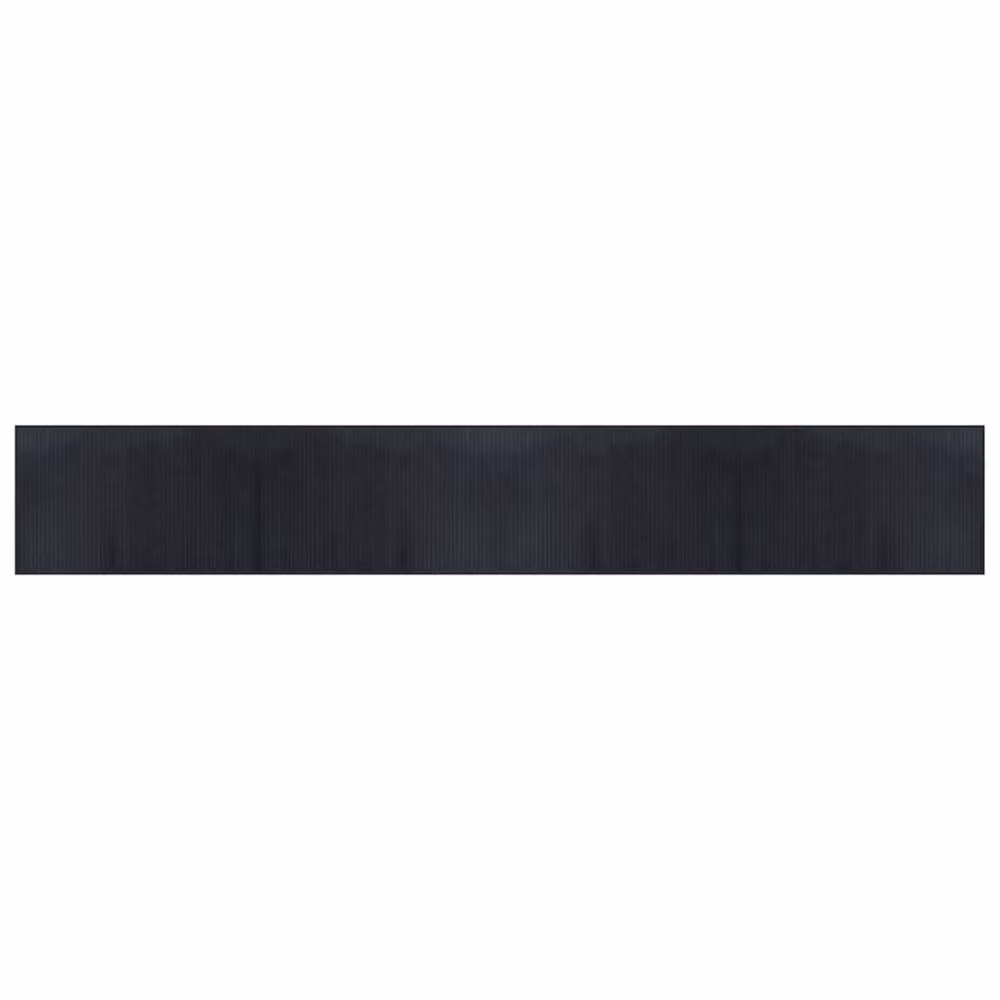 Berkfield Home Rectangular Bamboo Rug in Black, W/D/H: 60 x 400 cm – 2