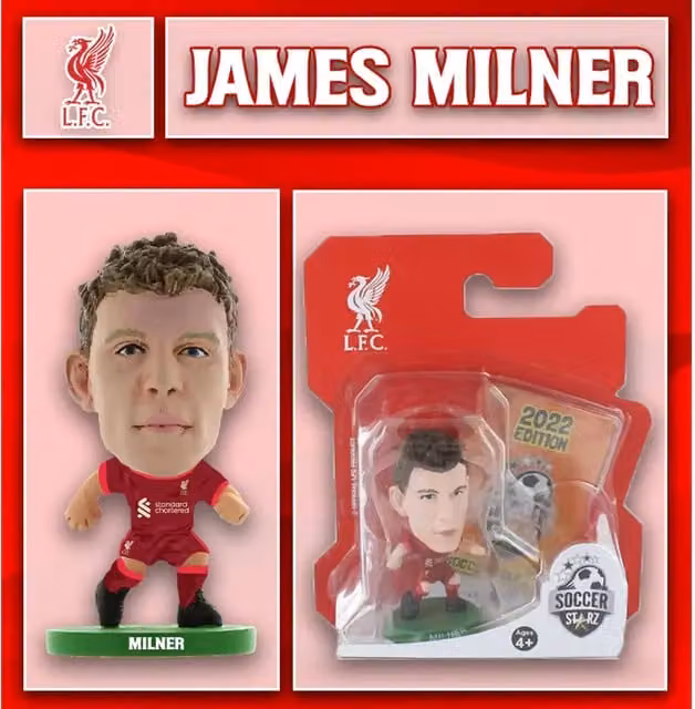 SoccerStarz Liverpool FC James Milner 2021 Home Kit Mini Figure, Red, Height: 5 cm