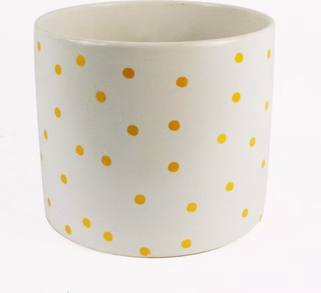 Leaf Ceramic Tabletop Planters in White and Gold