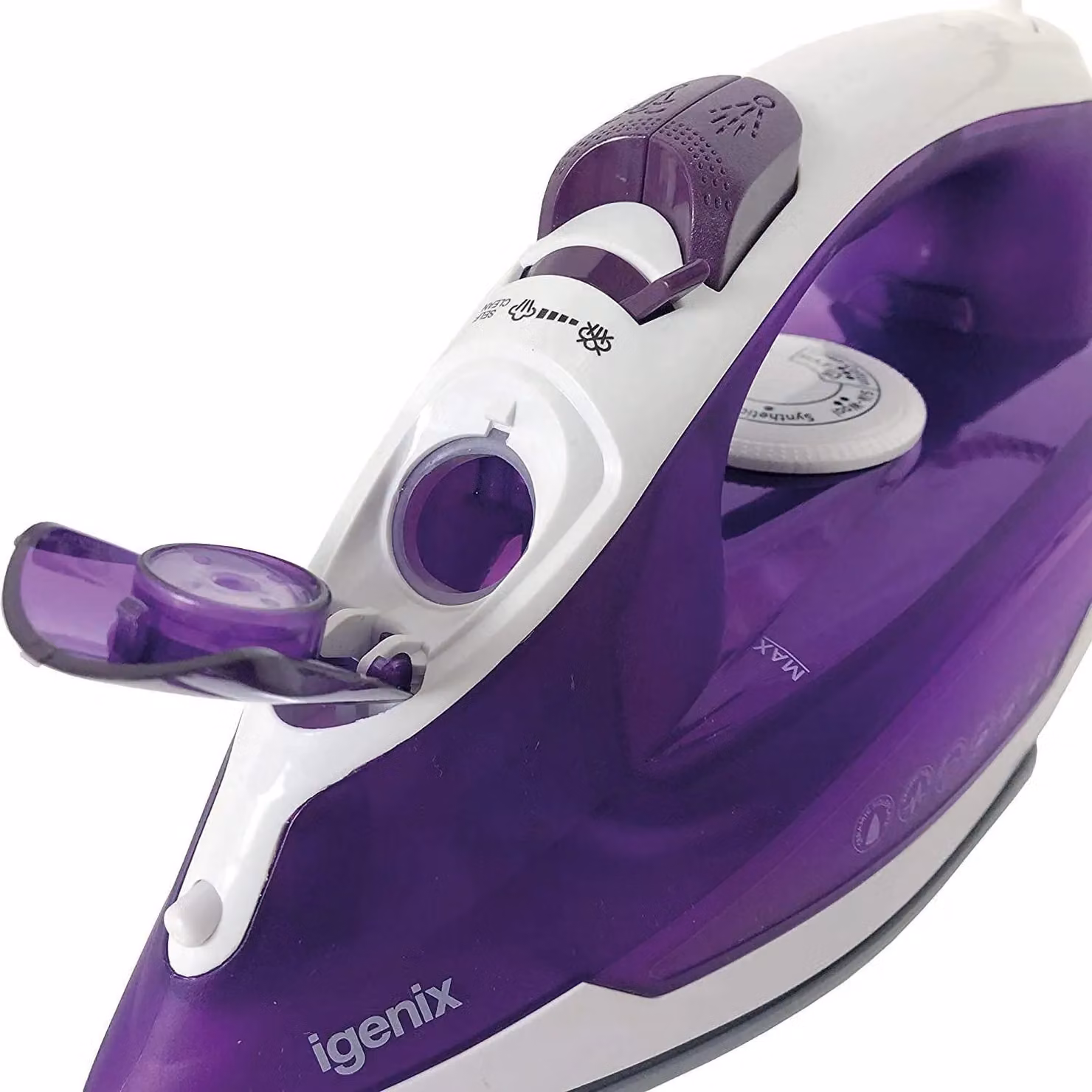 Igenix PowerSteam 2200W Steam Iron with Vertical Steam and Anti-Calc Function in Purple – 3