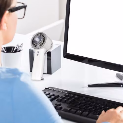 JML Chillmax Chillmate Rechargeable Mini Portable Desk Fan, White – 4