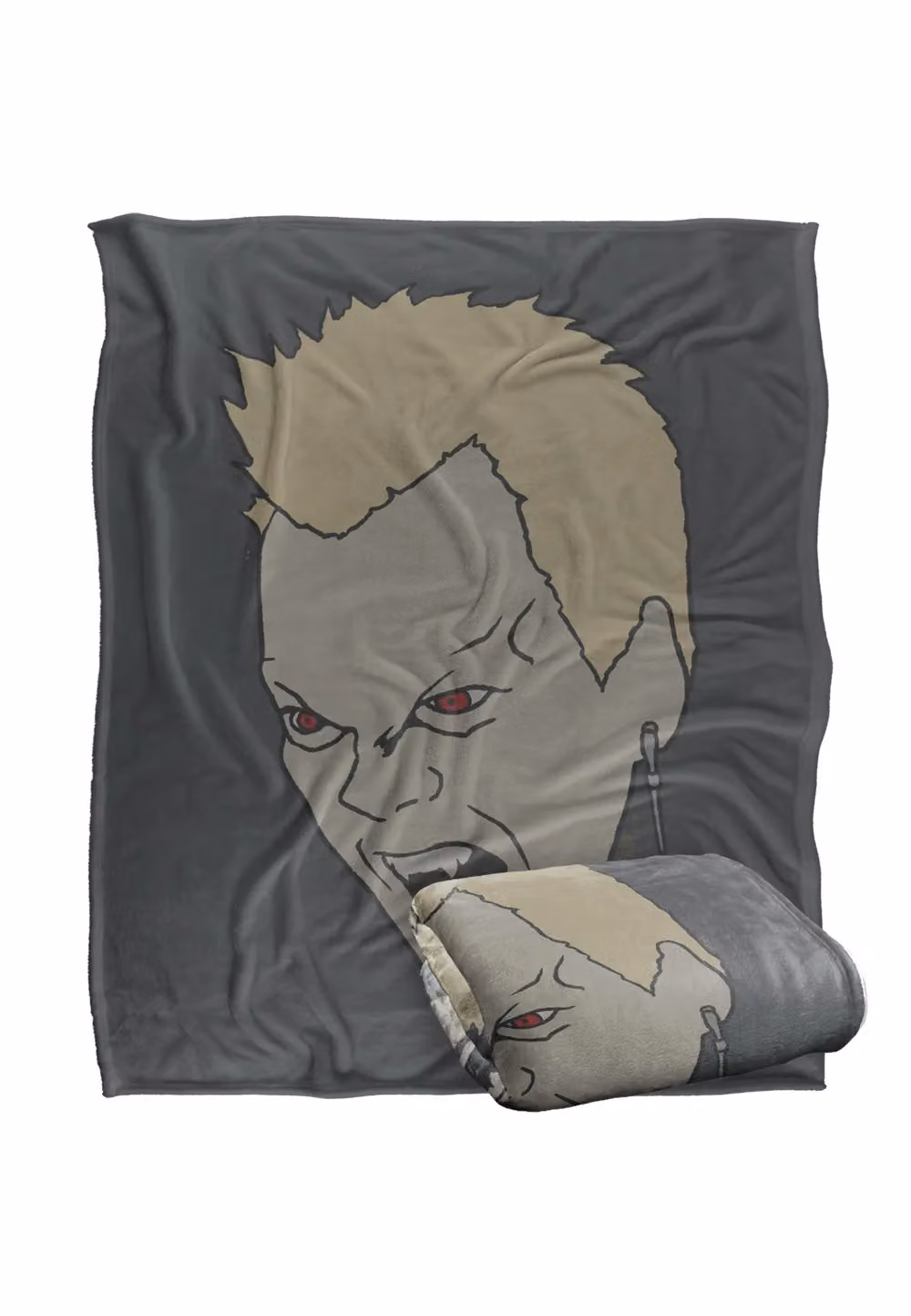 Warner Brothers Lost Boys Vamp Face Super Soft Silky Touch Throw Blanket, White and Grey, W: 152 cm, D: 127 cm – 2