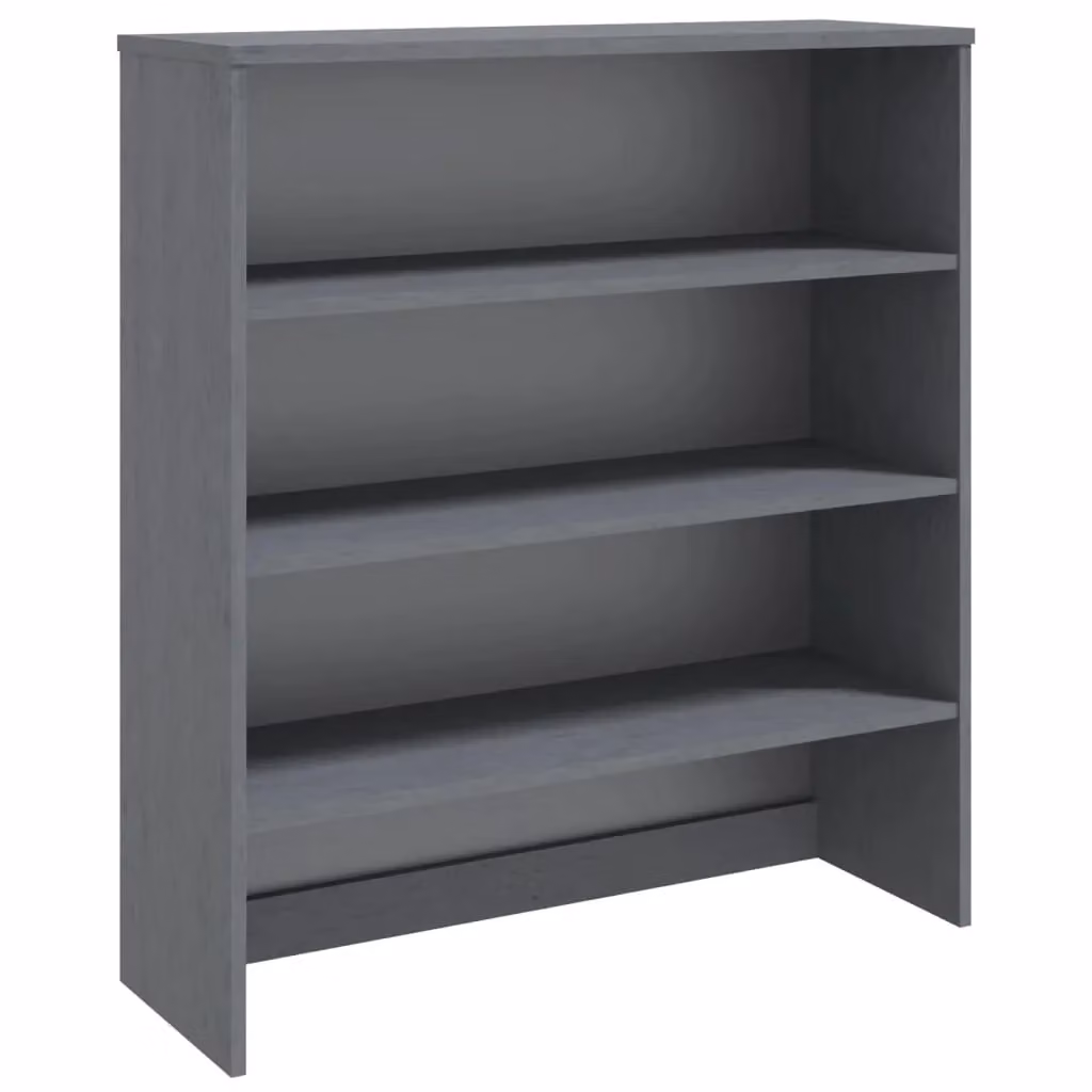 Berkfield Home HAMAR Highboard Top in Dark Grey Solid Wood Pine, W/D/H: 90 x 30 x 100 cm – 2