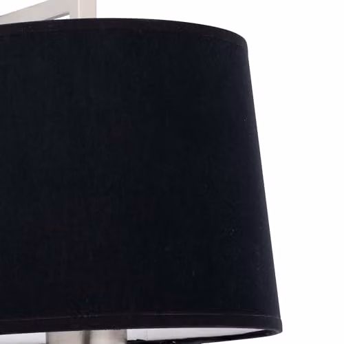 Netlighting Frame Wall Light with Black Fabric Shade and Nickel Finish, E27 – 3
