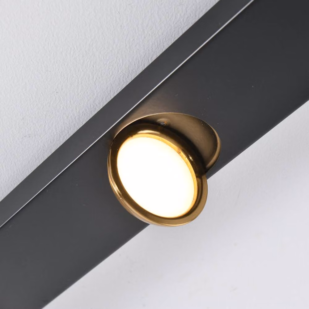 Garwarm 6 Light Dimmable LED Integrated Flush Mount Ceiling Bar in Black – 2