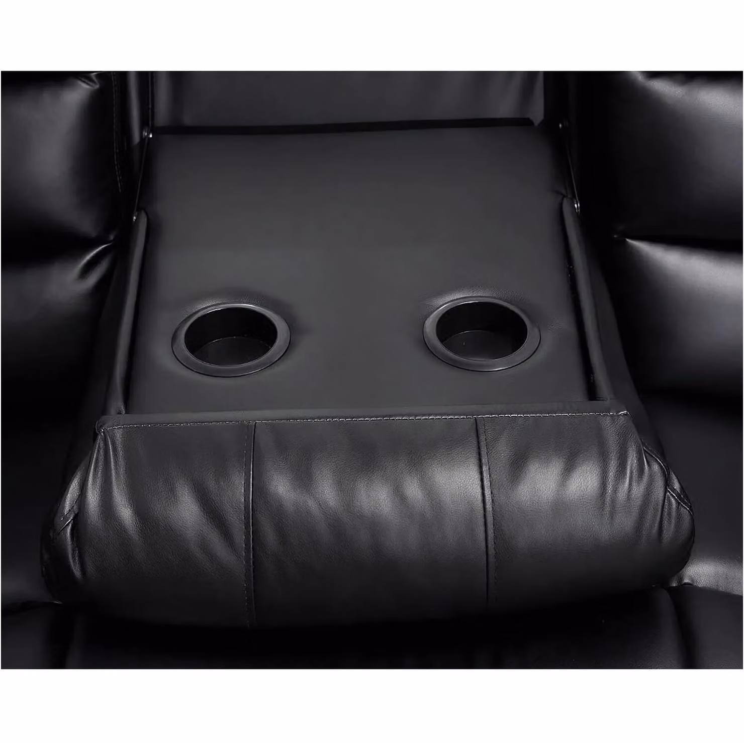 Snugg Furniture UK Limited Roman 3 Seater Recliner Sofa in Black Synthetic Leather – 3