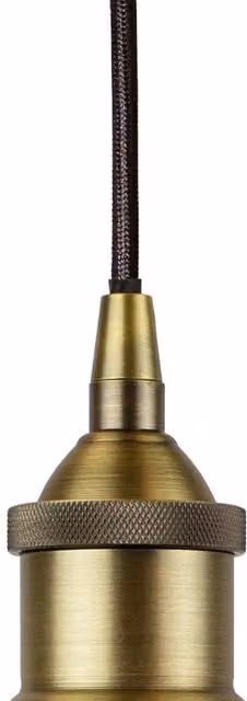SE Home St Edmund's Round Pendant Light in Navy Blue and Matt Antique Brass