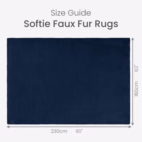 Allure Bath Fashions Softie Faux Fur Rug in Blue, W: 160 cm, L: 230 cm – 5