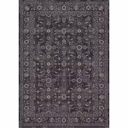 THE RUGS Atlas Collection Vintage Washable Non-Slip Polyamide Rug in Black, W/D: 160 x 120 cm – 3