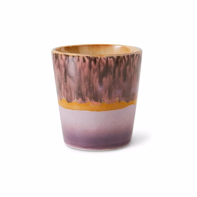 HKLIVING Blast 70s Ceramic Coffee Mug, Multicolour