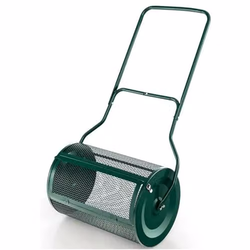 Gr8 Garden Green Heavy Duty Metal Manual Compost Spreader with 76L Capacity