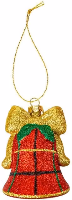 VFM e-Store Red Christmas Hanging Bell Pendant, H x W x D: 9.0 x 5.7 x 5.7 cm – 1
