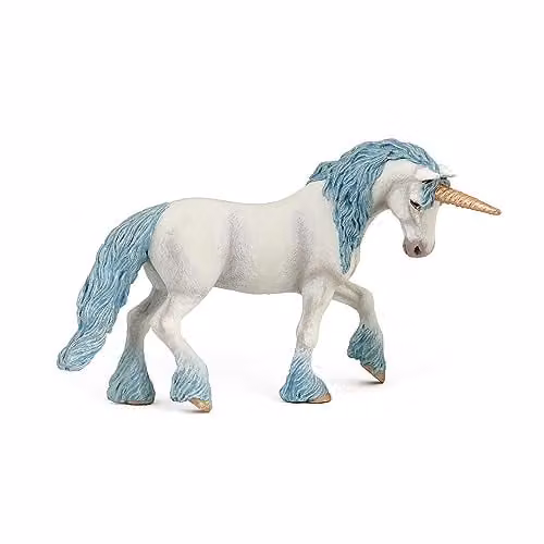 Papo Enchanted World Collection Realistic Magic Unicorn Figure in White and Multicolour