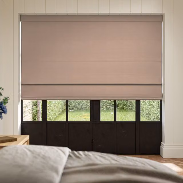 Ante Decor Virtus No Joins Soft Dim Out Made To Measure Roman Blind in Latte Beige