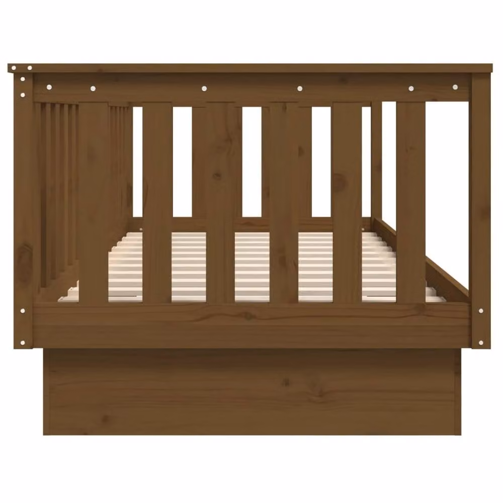 Berkfield Home Rustic Day Bed in Brown Solid Pine Wood, W/D/H: 80 x 200 cm – 4