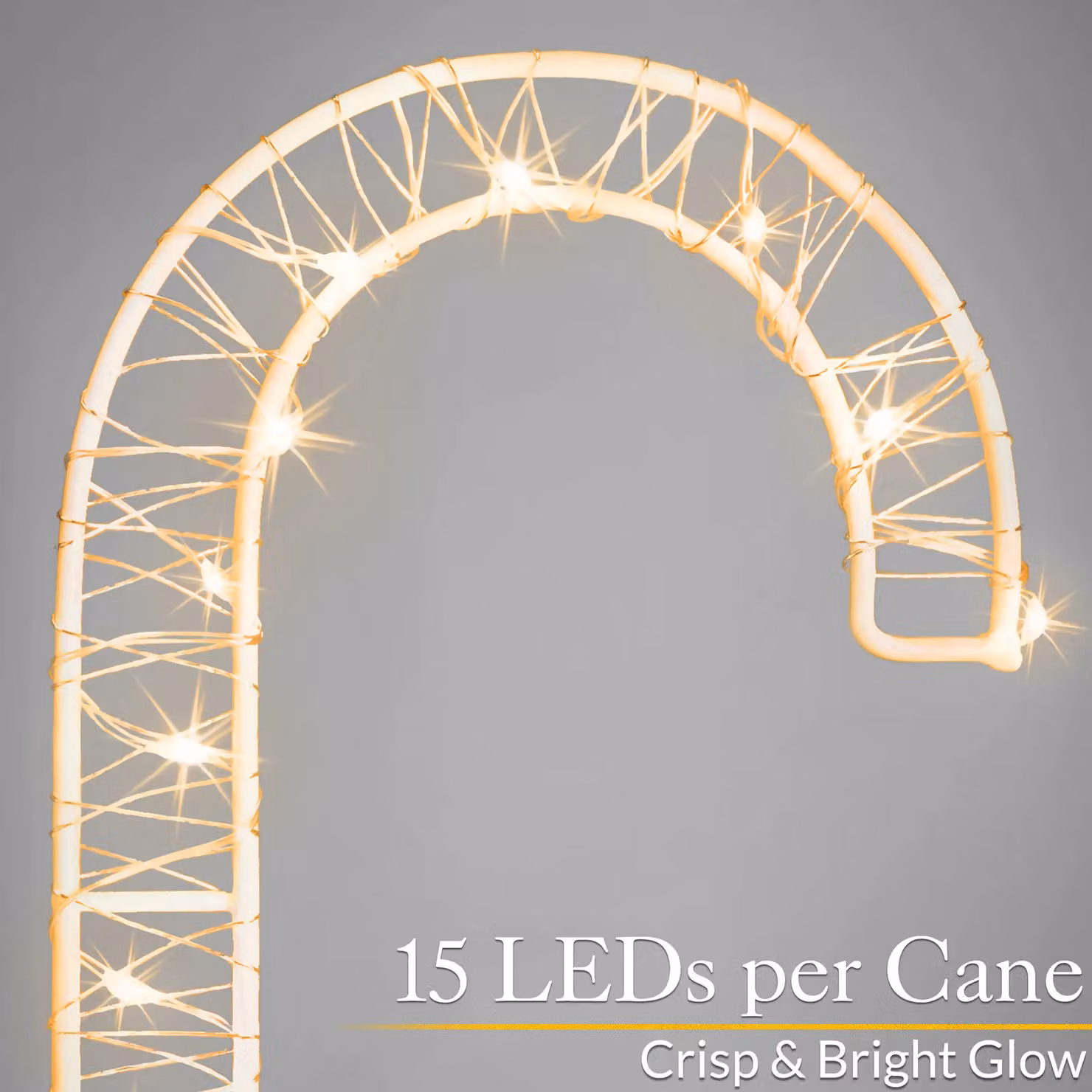 Christow Candy Cane Micro LED Christmas Battery Path Decorations, Warm White, Height: 30 cm – 3