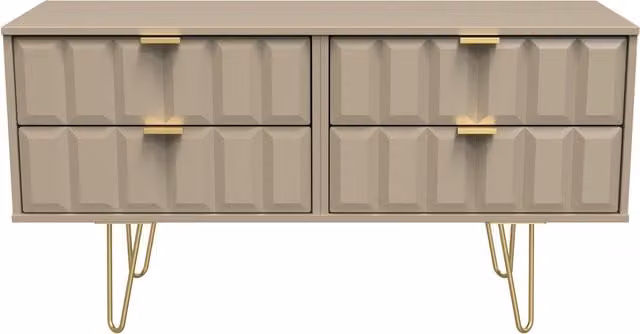 Ready Assembled 2 U Metro 4 Drawer Bed Box in Light Brown