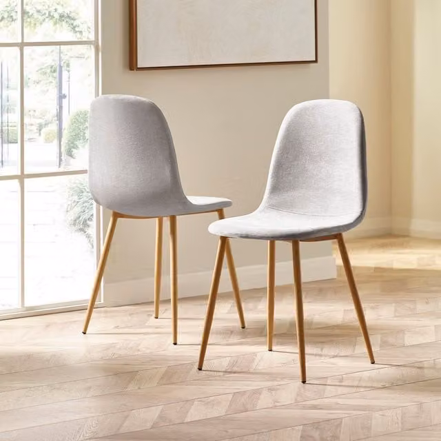 Julian Bowen Modern Upholstered Fabric Dining Chairs in Green, Brown or Grey