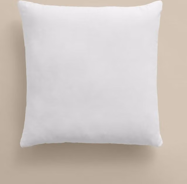 M&S White Square Scatter Cushion Pad with Polyester and Cotton Fill