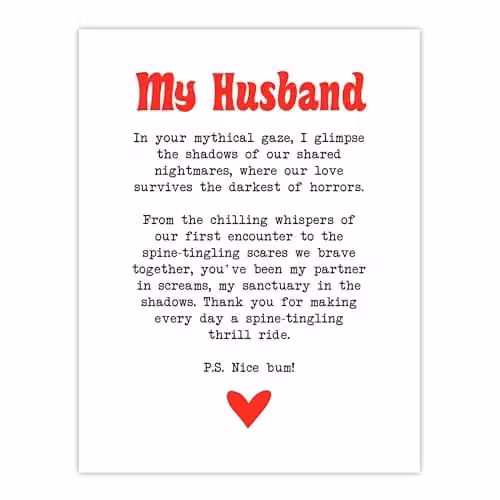 Artery8 Love Poem Horror Wall Art Poster Print on Thick Paper, W/H: 46 x 61 cm