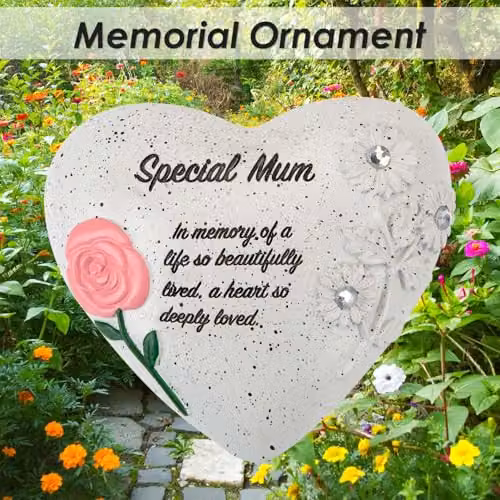 VFM e-Store Memorial Flower Pot Ornament in Grey, W/D/H: 16 x 14 x 7 cm – 3