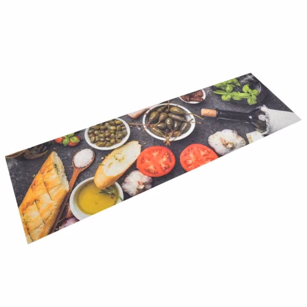 Berkfield Home Washable Wine & Dinner Kitchen Rug, Multicolour, W: 45 cm, L: 150 cm – 1