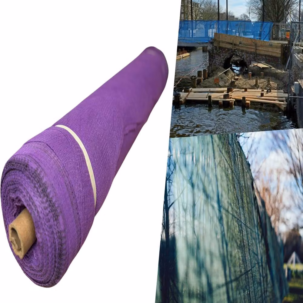 Pegdev Purple Heavy Duty UV Stabilised Polyethylene Temporary Fencing Mesh 9m – 3