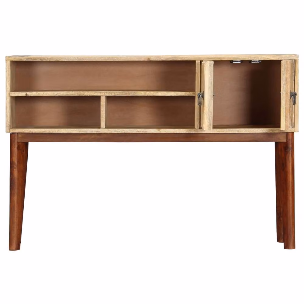Berkfield Home Console Table in Brown Solid Rough Mango Wood W/D/H: 115 x 30 x 76 cm – 2