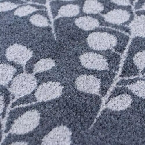 JVL Mega Mat Machine Washable Entrance Runner and Doormat Set, Branches, Grey, W/D/H: 150 x 57 x 2 cm – 4