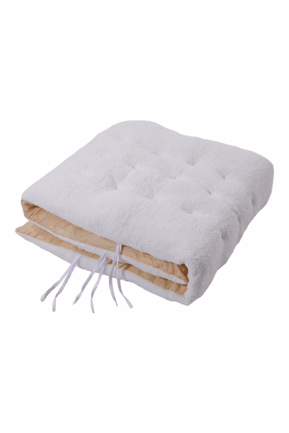 Living and Home White Sherpa Fleece Chair Pad with Non-Slip Backing, W: 170 cm, D: 48 cm – 3