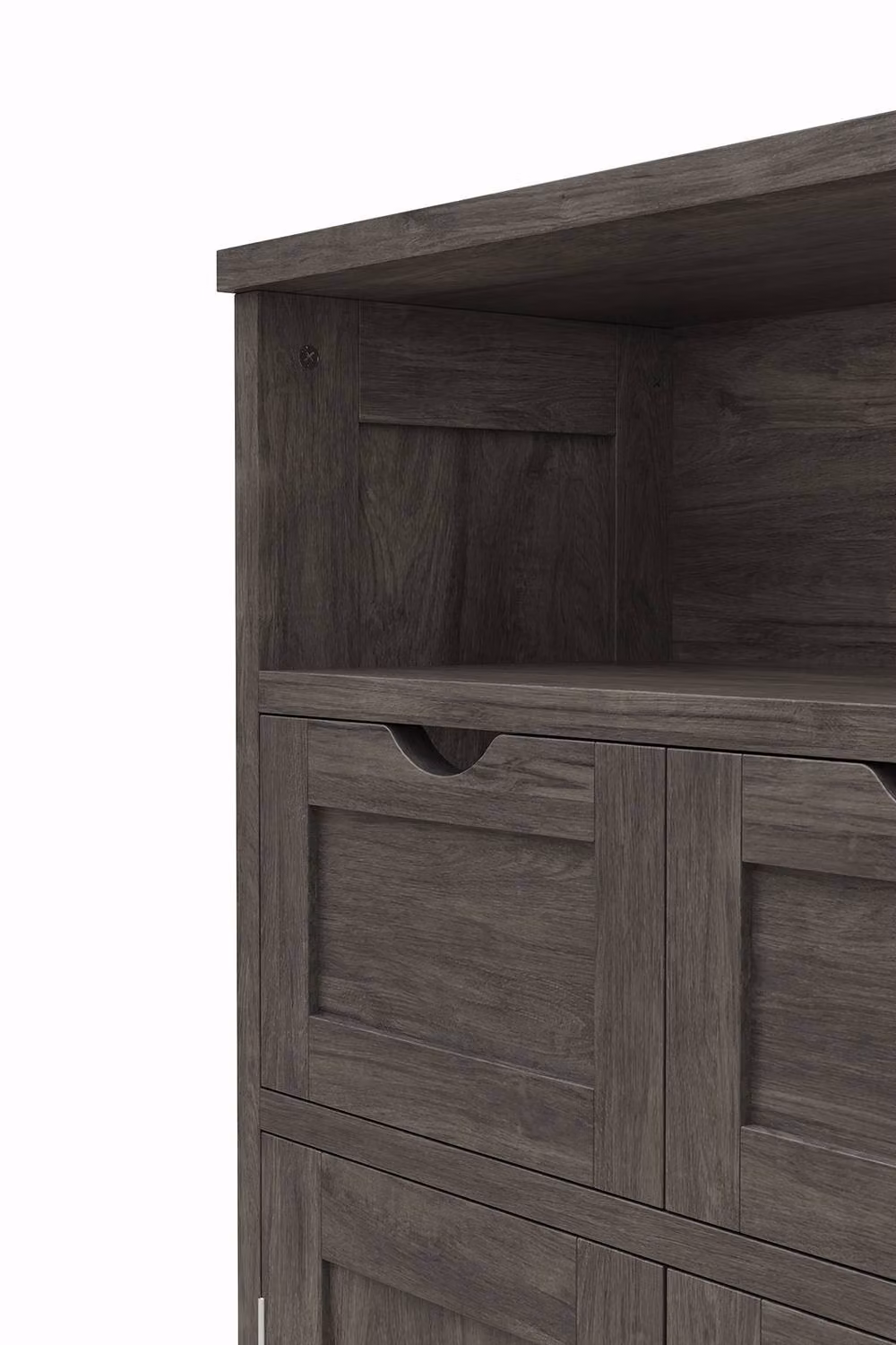 Living and Home Scandinavian Wooden Sideboard Storage Cabinet in Grey – 5