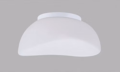 Mantra M4896 Opal 3 Light E27 Flush Ceiling Light in Polished Chrome and White Frosted Glass