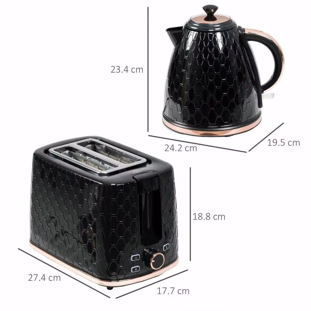 STILVORA Kettle and Toaster Set in Black – 3