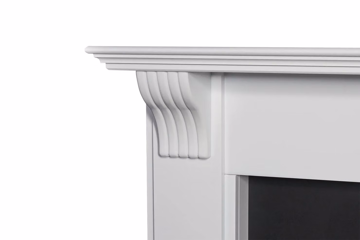 Adam Fires & Fireplaces Harrogate Stove Fireplace in White and Black – 3