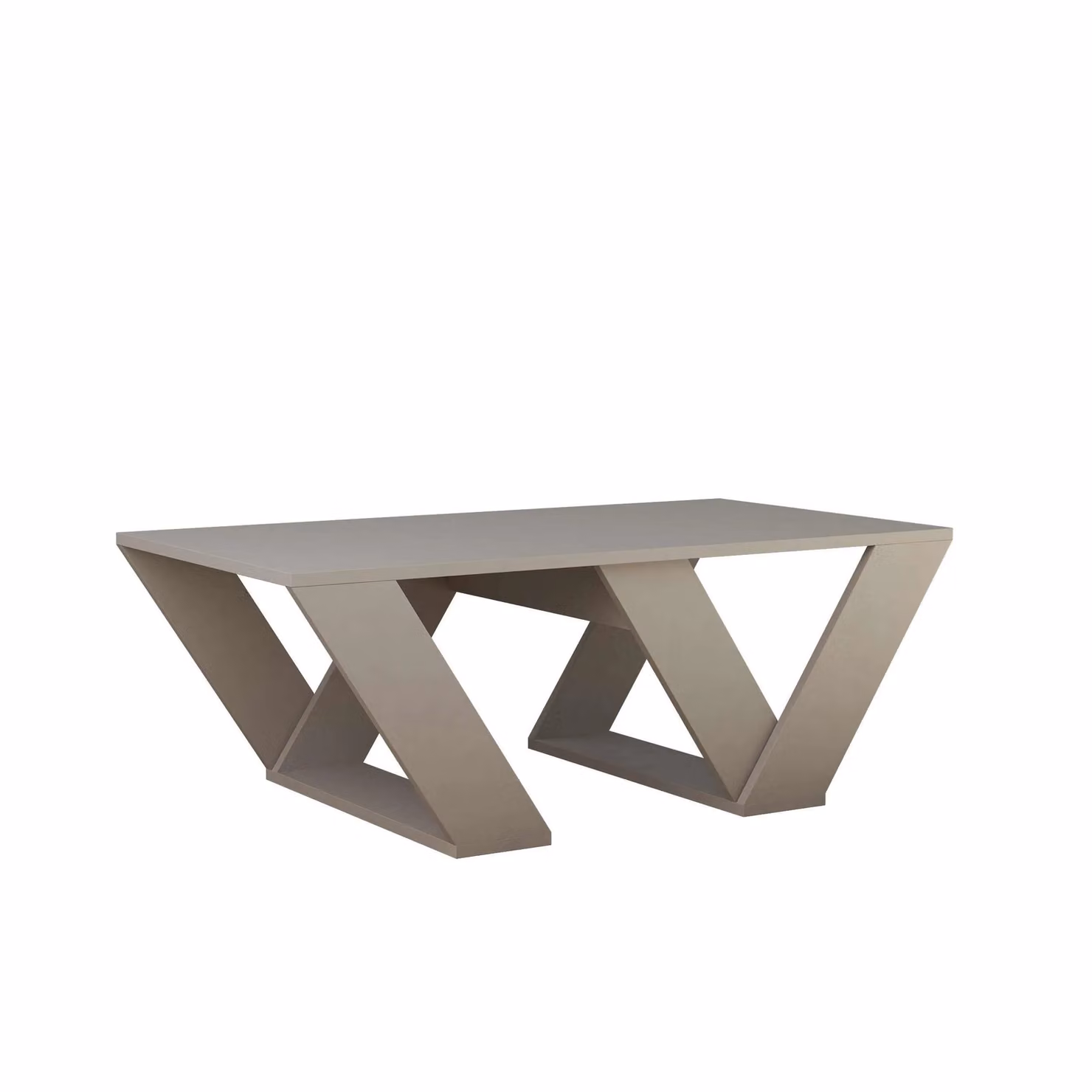 Decortie Pipra Modern Rectangular Coffee Table in Grey and Beige, W/D/H: 40 x 40 x 40 cm – 3