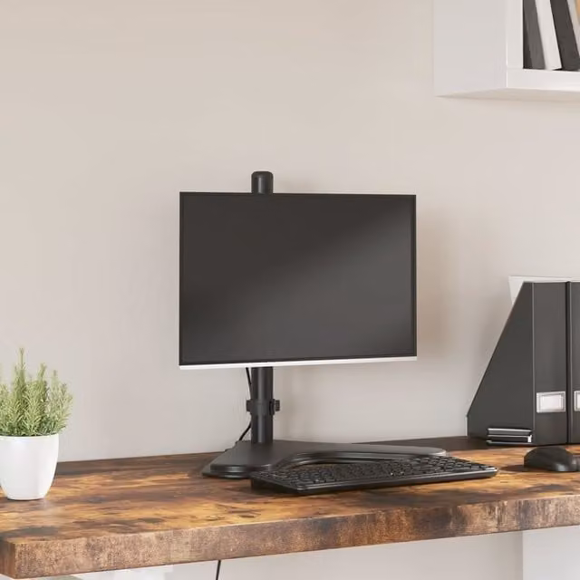 Berkfield Home Monitor Mount in Black Steel with VESA 75/100 mm