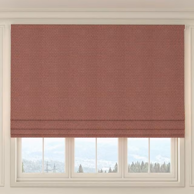 HOUSE Llewelyn-Bowen Made To Measure Blackout Roman Blind in Red Oak Leaf Floral Design