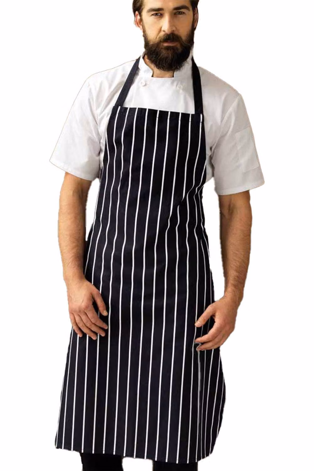 Premier Stripe Apron in Black – 2