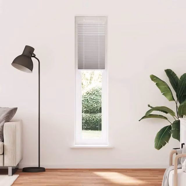 Berkfield Home Single Pleat Corded Blind in Light Grey, W: 45 cm, H: 200 cm