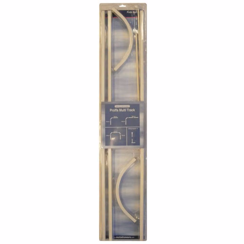 McAlpine Straight Aluminium Shower Track, 3M, White – 2