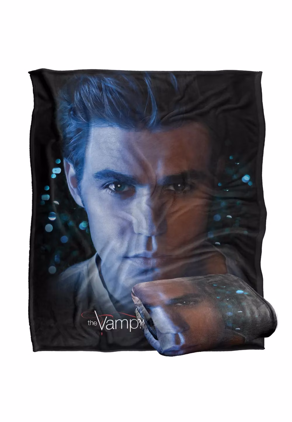 Vampire Diaries Stefan Silky Touch Super Soft Fluffy Throw Blanket in White, W: 152 cm, D: 127 cm – 2