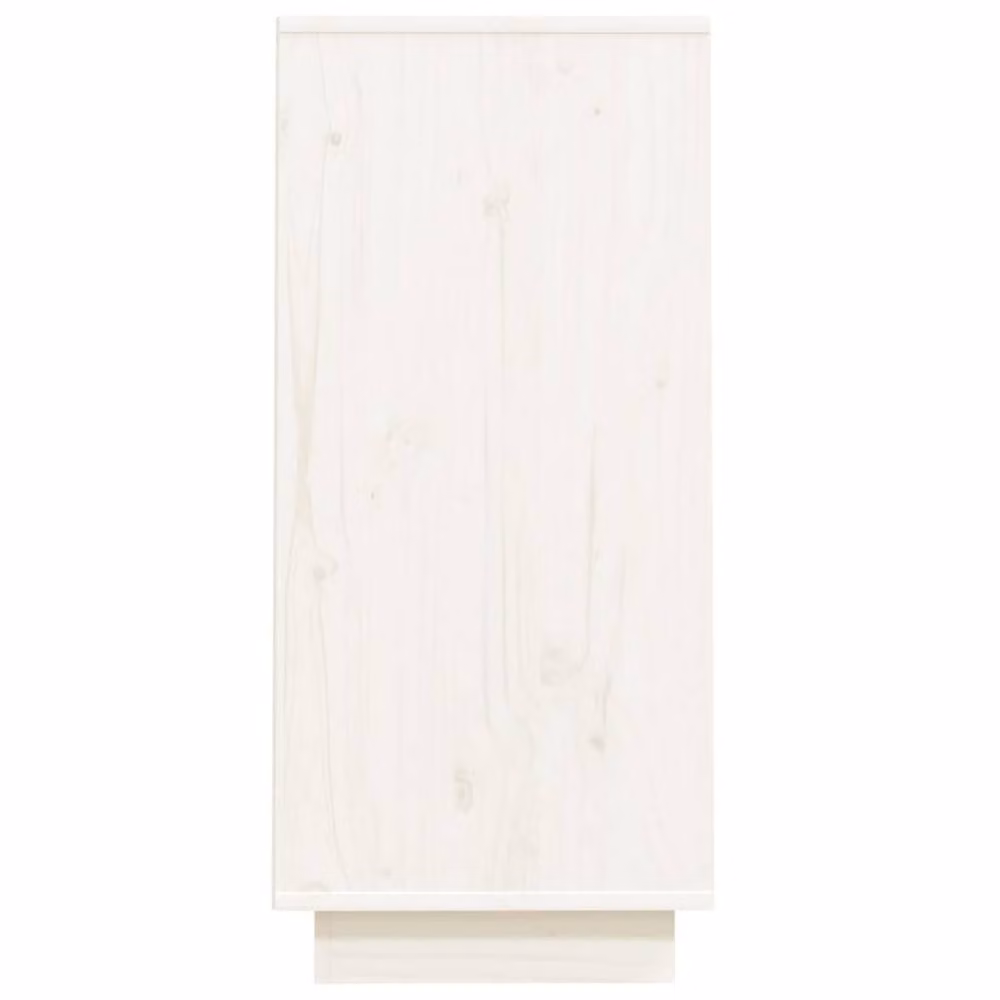 Berkfield Home Beautiful White Solid Wood Pine Console Cabinet W: 60 cm, D: 34 cm, H: 75 cm – 2