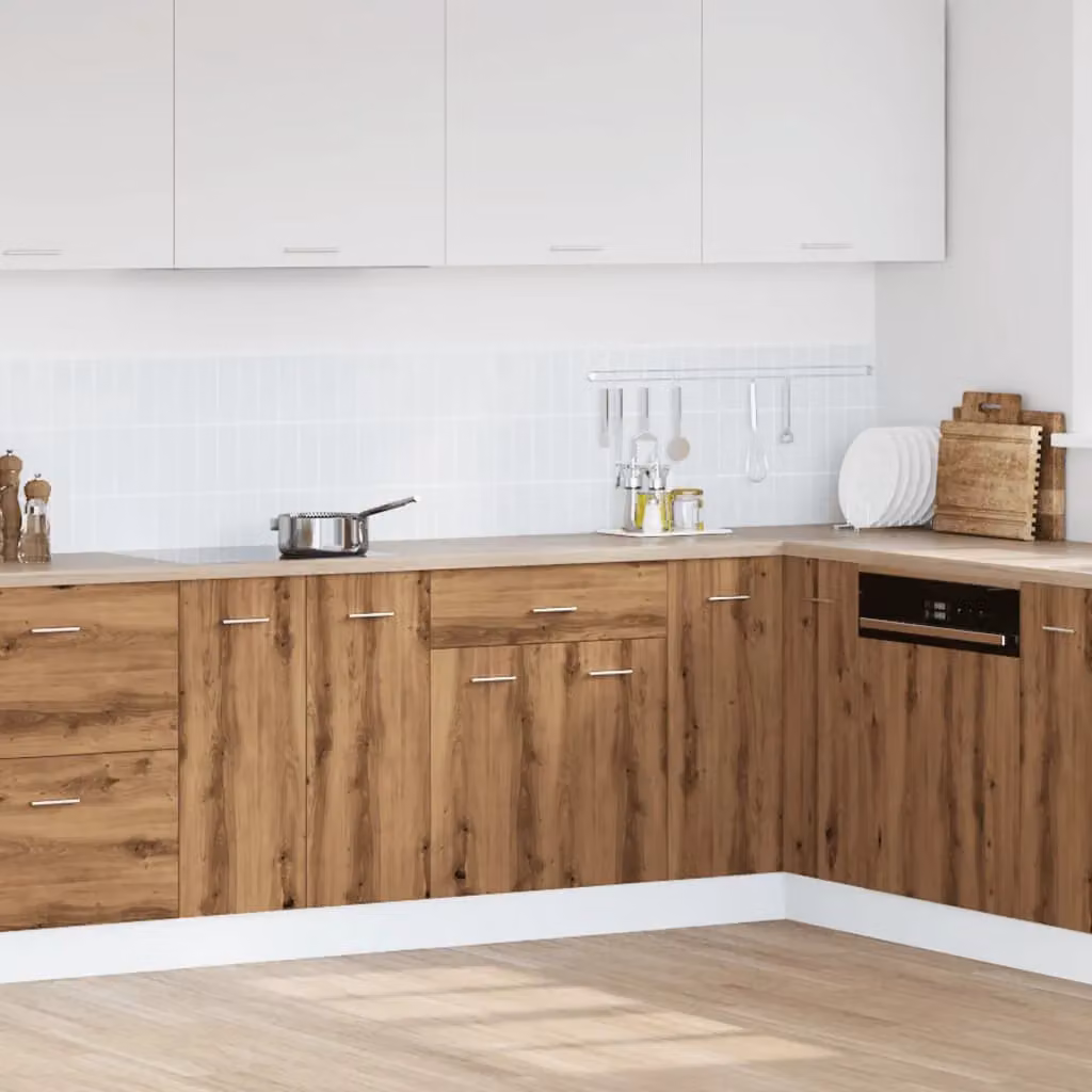 Berkfield Home Lyon Artisan Oak Drawer Bottom Cabinet, Brown, W: 60 cm, D: 46 cm, H: 81.5 cm – 2