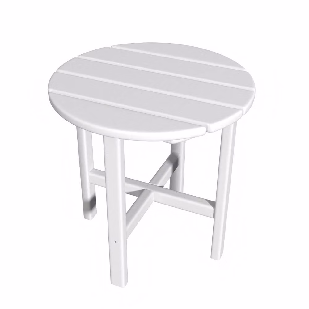 Mona Vale Furniture All-Weather Outdoor Adirondack Side Table in White – 3