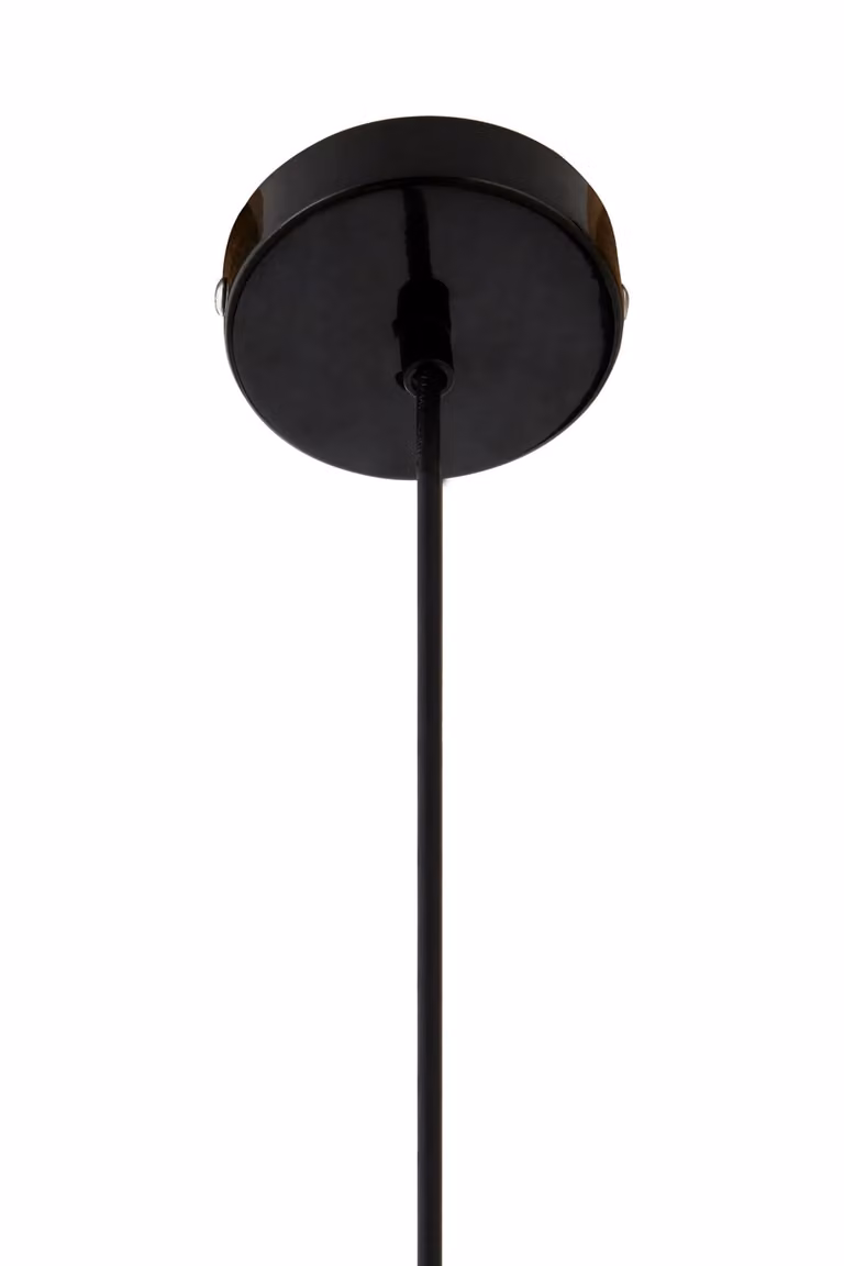 Orsina Ridged Bowl Pendant Light in Grey and Black Metal