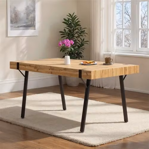 Seconique Treviso Rectangular Dining Table in Brown and Black Oak Effect, W: 150 cm, D: 90 cm, H: 76 cm – 2